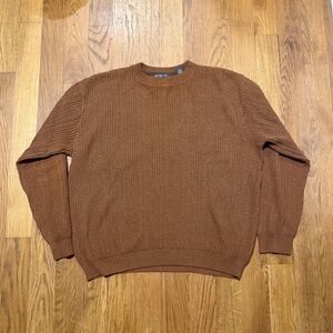 Oscar de la Renta Rich Brown Crewneck Sweater